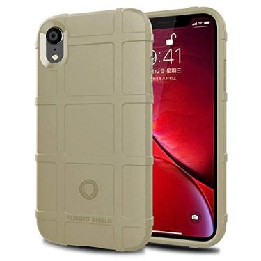 Imagem de LABILUS Capa para iPhone XR, (Série Rugged Shield) Capa protetora tática de TPU grossa sólida para iPhone XR (6,1 polegadas) - argila clara