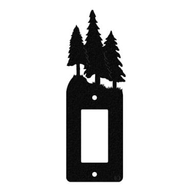 Imagem de Placa de parede de 3 pinheiros, Single Rocker (GFCI), Black