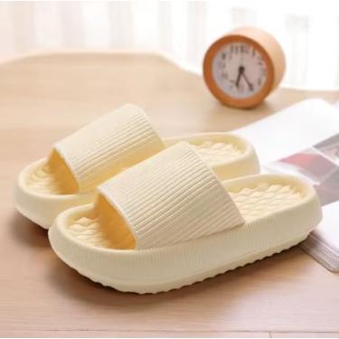 Imagem de Chinela Nuvem Unissex Confortável Mácia Sándalia Ortopedica Antiderrapante Leve (Branco, BR, Adulto, Numérico, 34)