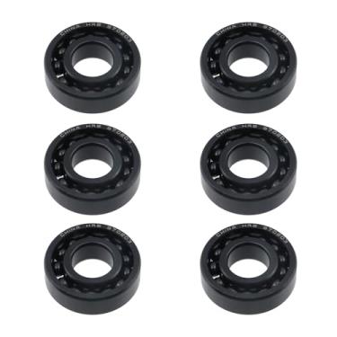 Imagem de Oedema 6 rolamentos de esferas com sulco profundo de 1,5 x 3,5 x 1,2 cm, mini rolamentos de esferas de roda de bicicleta para máquinas de jardim, eletrodomésticos, rodas e motores elétricos, preto