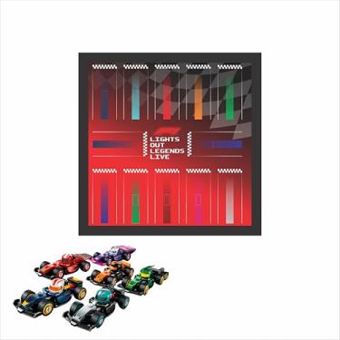 Imagem de Quadro Moldura Expositor para Carros F1 Miniaturas Mini, Acompanha 12 fixadores com Fita 3M (Vermelho)