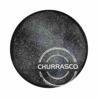 Imagem de Prato Raso Churrasco Carbon Porcelana Decorada 25 cm Tramontina