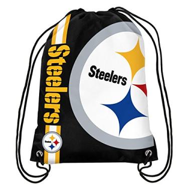 Imagem de FOCO Mochila com cordão logotipo grande NFL Fanshop, Mochila com cordão com logotipo grande, Logotipo grande listrado., One Size