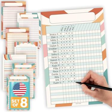 Imagem de Tabela de frequência para gerenciamento de sala de aula - 8 gráficos de incentivos para itens essenciais de sala de aula, tabelas de comportamento do aluno 28 x 43 cm e rastreador de deveres de casa