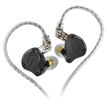 Imagem de YINYOO Fones De Ouvido Kz Zs10 Pro X Iem - Hifi Com Driver Híbrido 4Ba 1Dd, Cabo Removível 0,75 Mm E 2 Pinos Para Audiófilos Gamers
