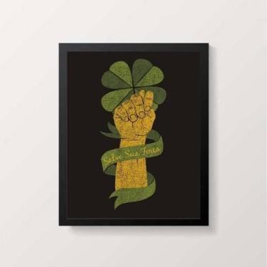 Imagem de Quadro Figa Salve Sua Força 45X34Cm Com Vidro Moldura Branca - Quadros