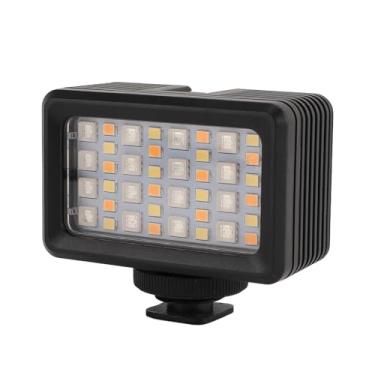 Imagem de Depisuta Luz de Vídeo LED RGB, Luz de Câmera LED Subaquática à Prova D'água de 40 metros, Iluminação Fotográfica com Adaptador de 1/4" e Suporte de Sapata Fria para Transmissão Ao