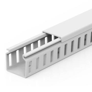 Imagem de Canaleta Semi Aberta Painel Elétrico Fio Branca 20X20X2000Mm