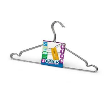 Imagem de Kit 3 Cabides Organizadores Tintureiros para Adulto com Cavas Aço Arth