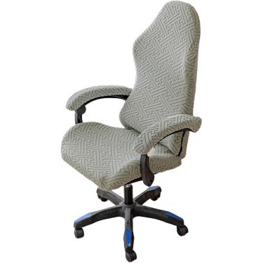 Imagem de Capa Ergonômica Para Cadeira De Jogos Com Apoio De Braço Jacquard Elástico Capa Para Cadeira De Jogos Lavável Para Cadeira De Jogos De Corrida Reclinável, Light Gray