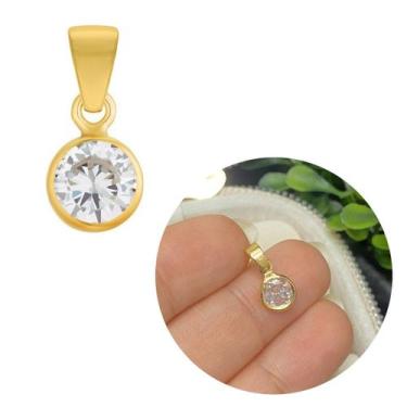 Imagem de Pingente de Ponto de luz pequeno banhado a ouro 18k - Morganitte