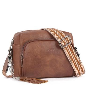 Imagem de Bolsas tiracolo CLUCI Trendy Vegan Leather Femininas Pretas