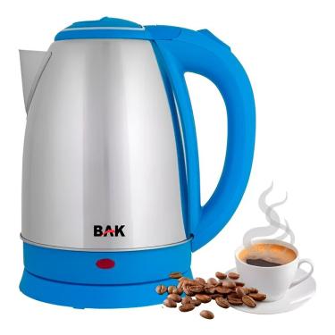 Imagem de Chaleira Elétrica Aço Inox Jarra Bule 1100W 1,8L Portátil 110V Azul Claro