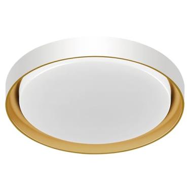 Imagem de Plafon Siena Red D41Cm 30W 3000K/4000K/6000K Branco+Dourado (Ref:1574)