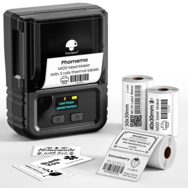 Imagem de Máquina de etiquetas Phomemo M120 Bluetooth Thermal com etiqueta de 3 