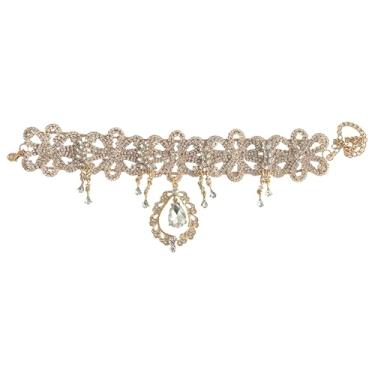 Imagem de Secret for Longevity Gargantilha estilo vintage vintage estilo Gatsby estilo antigo cristal transparente strass casamento noiva formatura dama de honra colar gargantilha