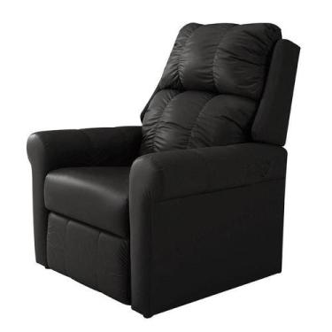 Imagem de Poltrona Reclinável MH-1216 Herval Estofada sem Massageador Preta B