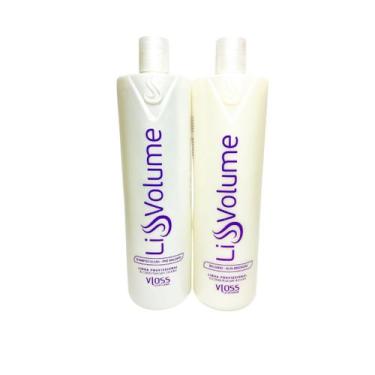 Imagem de Kit Progressiva Liss Volume Vloss Shampoo 1L+Ativo Balsamo 1L - Vloss 