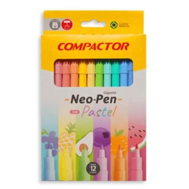 Imagem de Hidrocor Compactor neo pen gigante pastel 12 cores