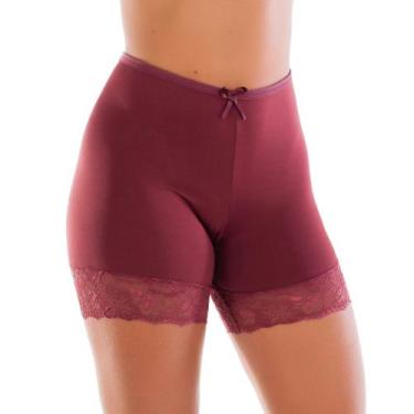 Imagem de Short Segunda Pele Ánagua Combinação Barra COM Renda Bermuda Moda Ínti