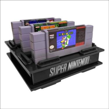 Imagem de Suporte para 05 cartucho Super Nintendo padrão Americano - Fita Super 