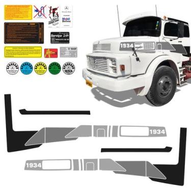 Imagem de Kit Faixa Caminhão Mercedes Benz 1934 Adesivo Lateral - SPORTINOX, 193