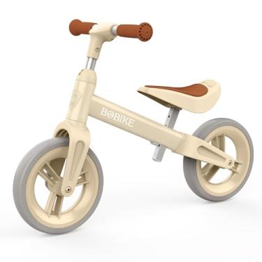 Imagem de Bobike Brinquedos de bicicleta de equilíbrio para crianças de 1 a 6 anos de idade, assento ajustável e guidão, bicicleta de treinamento sem pedal, melhores presentes para crianças (bege)