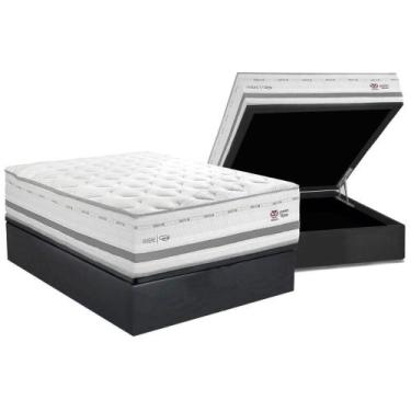 Imagem de Cama Box Baú Casal: Colchão c/ Vibro Massagem Herval Maxspring C1756 +