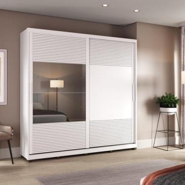 Imagem de Guarda-Roupa com Espelho 2 Portas de Correr e 3 Gavetas Malthus - Casa