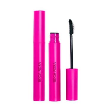 Imagem de Rímel Máscara de Cílios Boca Rosa Preta Secagem Rápida Aplicador Curvo