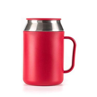 Imagem de Tupperware Caneca de café e chá de mesa de aço e plástico (vermelha, 400 ml)