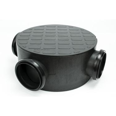 Imagem de Caixa De Inspeção Passagem Dn100 Esgoto Tampa Redonda Pvc