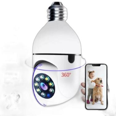 Imagem de Câmera Robô Inteligente Lâmpada E27 Wifi Visão Noturna Hd