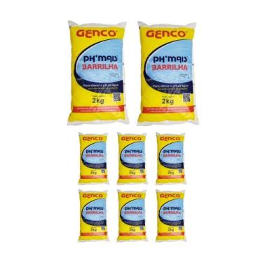 Imagem de Kit 8 Elevador De Ph Granulado Barrilha 2kg - Genco