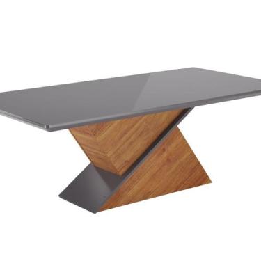Imagem de Mesa de Jantar 8 Lugares Retangular Tampo de Vidro e Mdf Noble - Viero