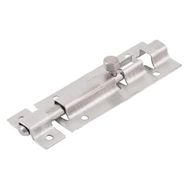 Imagem de Parafuso de fechadura de porta, trava deslizante, ferrolho de cadeado, escritório doméstico Porta de aço inoxidável em destaque Fechadura de eficácia confiável Ancoragem de porta de segurança Parafuso