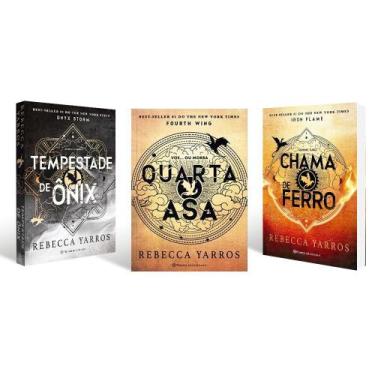 Imagem de Kit quarta asa + chama de ferro+ tempestade de ônix: sequência dos fen