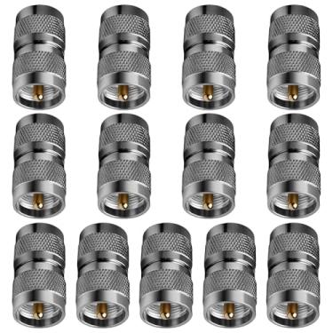 Imagem de Conector coaxial UHF PL259 macho para macho, 13 peças RF PL-259 plugue adaptador macho de baixa perda para antena de rádio CB Ham, cabo coaxial, medidor SWR, LMR, LAN, sistema CCTV