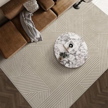 Imagem de Tapetes de estilo para sala de estar, tapete macio e fofo para sala de estar, tapete grosso e felpudo para vestiário, decoração de quarto de grande área (120 x 160 cm/R)