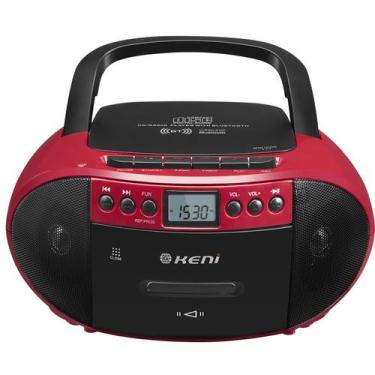 Imagem de Leitor portátil de CD e cassetes Boombox G Keni Red