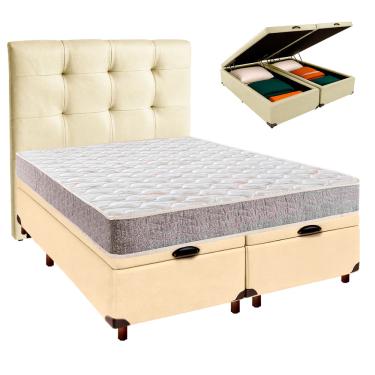 Imagem de Cama + Bau Blindado e Colchão D33 Casal - D33 Inducol + Cabeceira