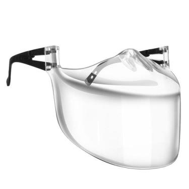 Imagem de Máscara de nariz de plexiglás lavável para adultos com proteção bucal 