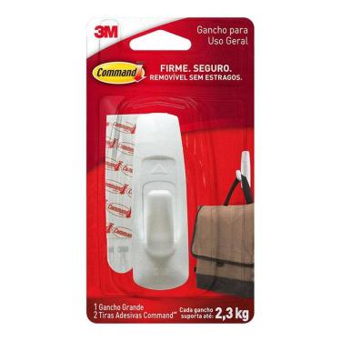 Imagem de Gancho adesivo grande branco Command H0001818105 3M