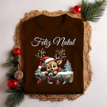 Imagem de Camiseta Unissex Natal Hena Na Neve Personalizada Fim de Ano Festas - 