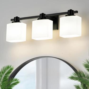 Imagem de Luminária de banheiro NEDYZOG 24" 3-Light Matte Black