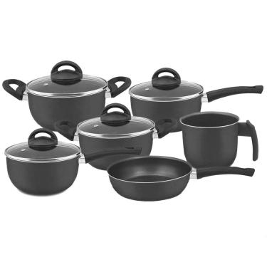 Imagem de Conjunto De Panelas Marpal 06 Peças Preto Antiaderente