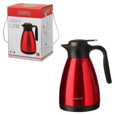 Imagem de Garrafa Térmica Vermelha Hauskraft 1L