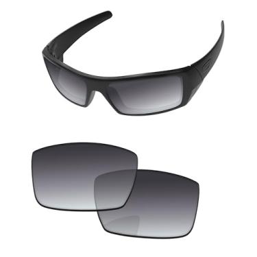 Imagem de PapaViva Lentes de reposição para óculos de sol Oakley Gascan OO9014 60 mm, Gradiente cinza, Moderno, Polarizado, Unissex-adultos