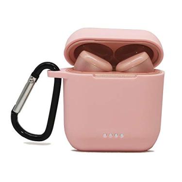 Imagem de Claiol Capa de silicone para Tozo T6, LED frontal visível, acessório premium à prova de choque com chaveiro compatível com Tozo T6. (rosa)