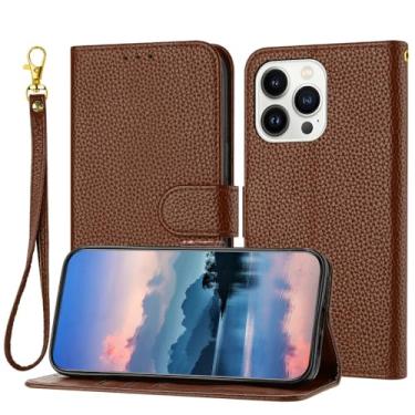 Imagem de Porta-cartões de couro magnético Waller Case para Samsung Galaxy A50 A70 A40 A30 A20s A10e A7 2018 M54 M14 M53 M33 Flip Litchi Cover, marrom, para Galaxy A50 A50S